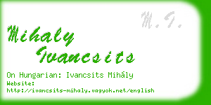 mihaly ivancsits business card